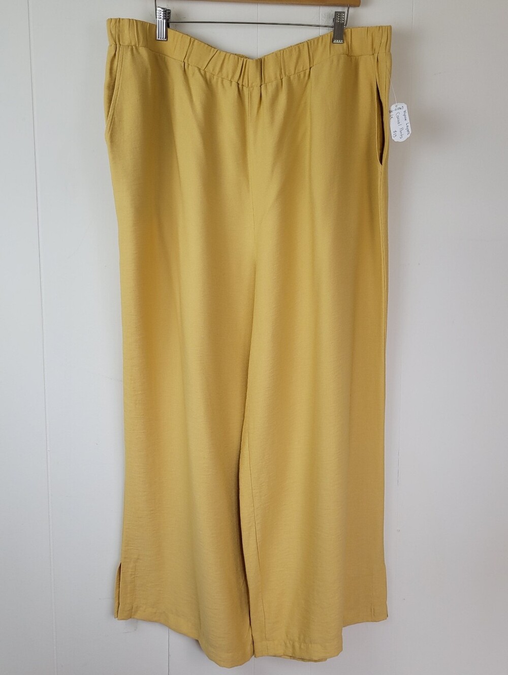 WynneLayers Size 1X Mustard Yellow Wide Leg Pants